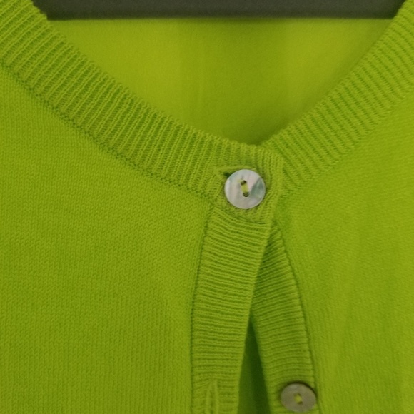 Bright Green Cardigan - Picture 3 of 4